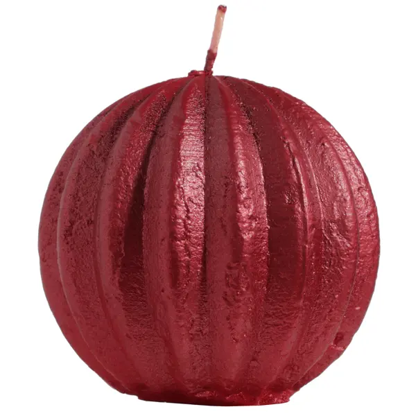 Свеча шар фигурная 9 см цвет красный