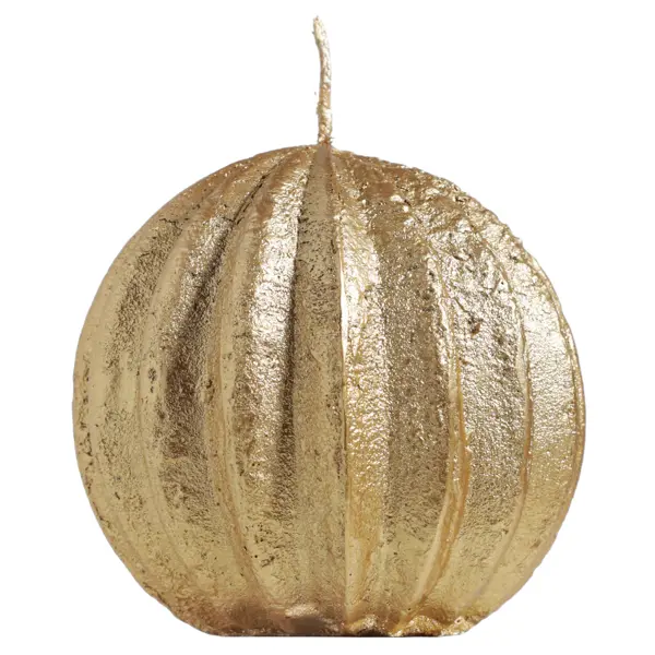 Свеча шар фигурная 9 см цвет золото