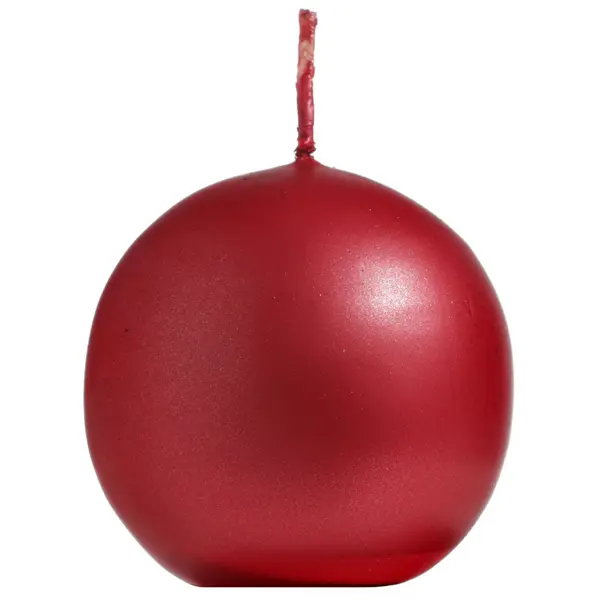 Свеча шар 7 см цвет красный