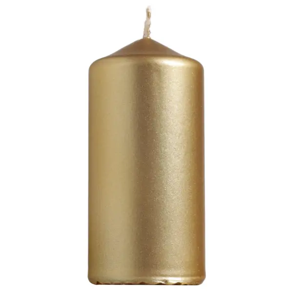 Свеча столбик 10 см цвет золото