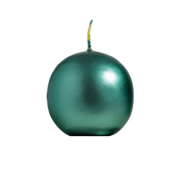 Свеча шар 7 см цвет зеленый